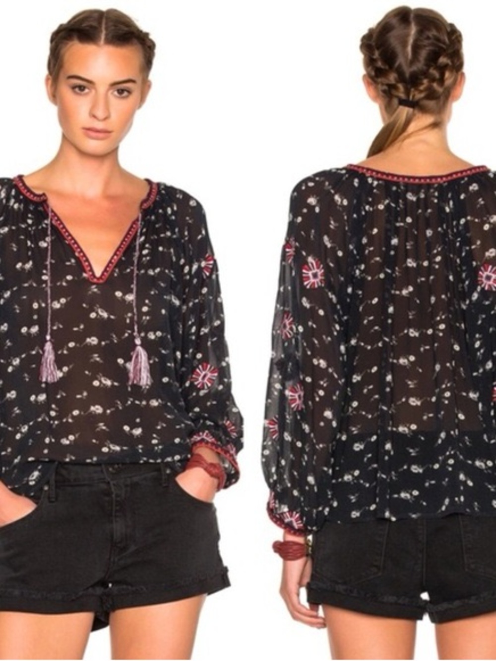 COMING SOON Ulla Johnson 100% Silk Blouse Top XS $485